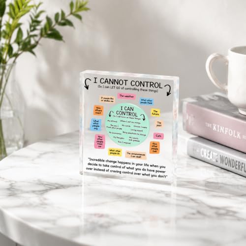 Inspirational Mental Health Acrylic Desk Decor for Therapists & Women