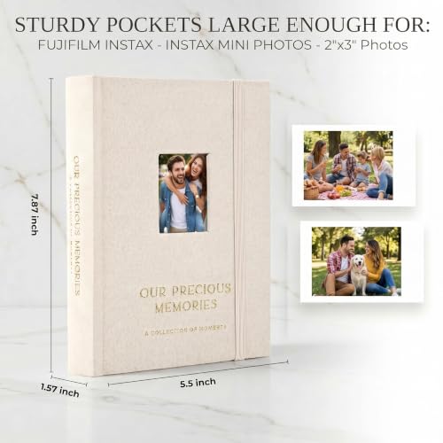 ZICOTO Velvet Polaroid Photo Album for Instax Mini - 60 Pages