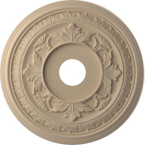 Ekena Millwork 19-inch OD Satin Smokey Beige Ceiling Medallion for Canopies