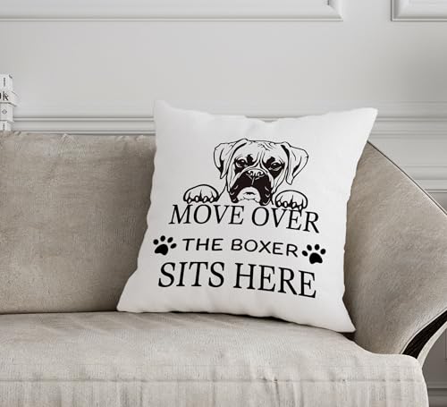Dog Boxer Decorative Pillow Cover 18x18 - Gifts for Dog Lovers