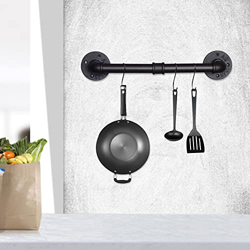 DSDS Industrial Pipe Towel Bar - Heavy Duty Rustic Wall Mounted Towel Rack
