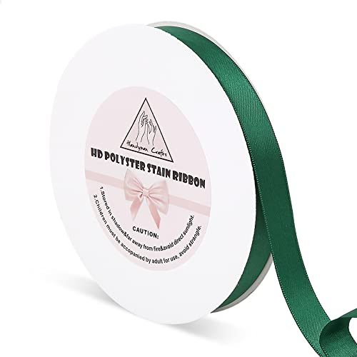 Forest Green Satin Ribbon for Gift Wrapping & Crafting, 5/8 Inch, 50 Yards - Variation: Forest Green / 5/8 Inch 50 Yards