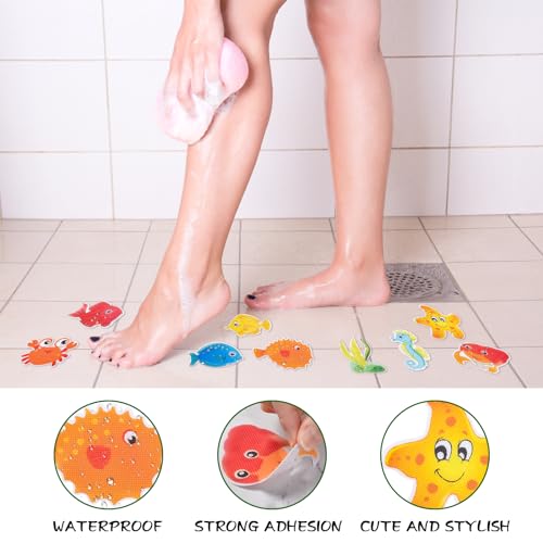 20 PCS Cute Sea Creature Anti-Slip Stickers for Bathtub & Shower