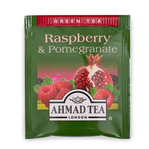 Ahmad Tea Raspberry & Pomegranate Green Tea - 20 Tagged Tea Bags