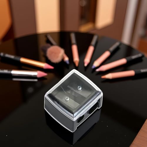 Dual Hole Makeup Pencil Sharpener for Eyeliner and Lip Liner Pencils