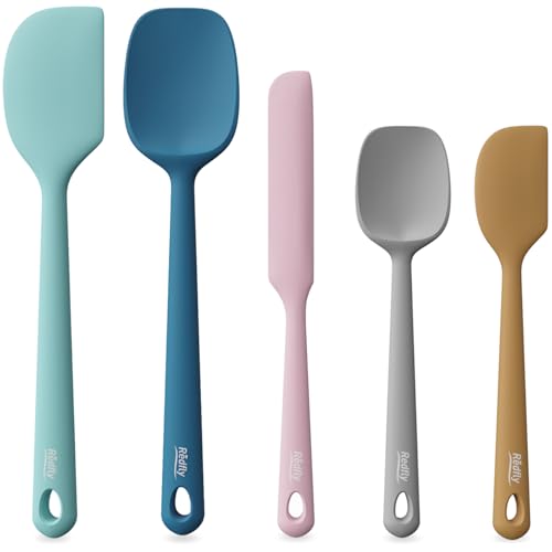 Redfly 5-Piece Heat-Resistant Silicone Spatula Set for Baking