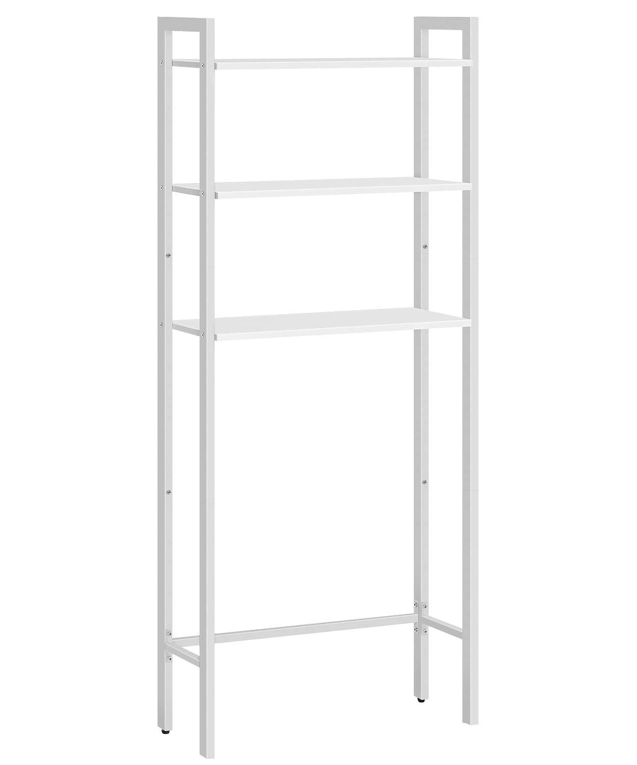 HOOBRO Over The Toilet Storage, 3-Tier Bathroom Organizer Shelf Over Toilet, Freestanding Bathroom Storage Shelves, Space Saver, Easy to Assemble for Room, White WT41TS01