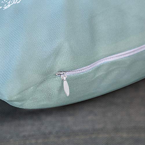 Emvency Seafoam Ocean Starfish Velvet Throw Pillow Cover 18x18 Inch