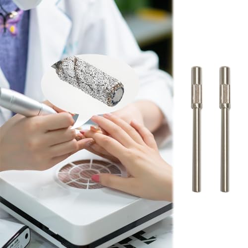 5-Piece Stainless Steel Mandrel Nail Drill Bits 3/32 Inch Shank for Electric Files