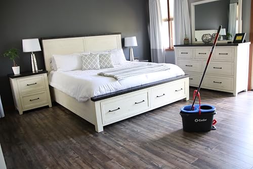 O-Cedar RinseClean Spin Mop & Bucket System | Clean with Water | Removes 99% of Bacteria