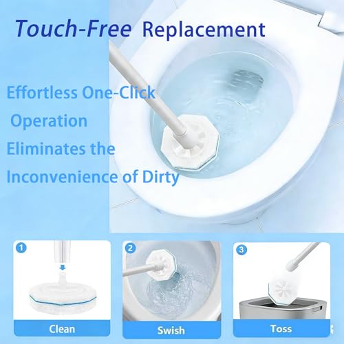 20 Count Toilet Brush Refills for Clorox Wand - 3X Cleaning Formula
