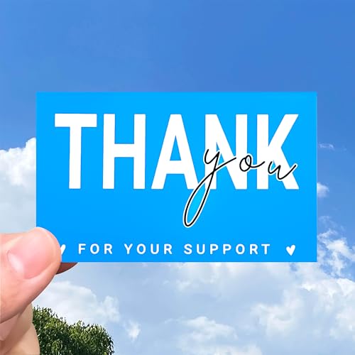 Thank You Cards for Small Businesses - Pack of 100, Sky Blue