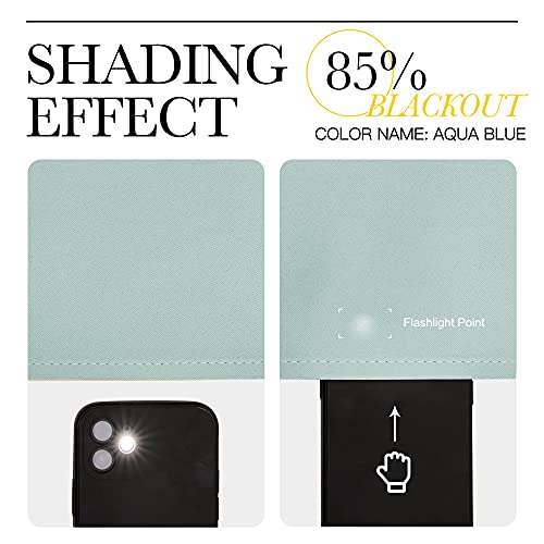 NICETOWN Aqua Blue Blackout Curtains - 34" x 45", 2 Panels