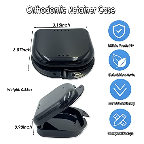 Orthodontic Retainer Case with Vent Holes and Secure Snap Lock