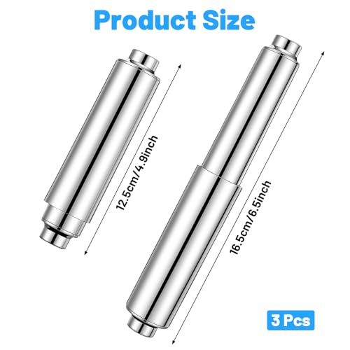 HJZHII 3Pcs Plastic Toilet Paper Holder Spring Rod Replacement Roller