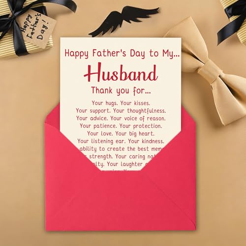 Sweet Father's Day Card for Husband - Unique Gift Idea