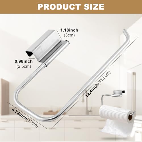 Anscuto Stainless Steel Over-the-Door Paper Towel Holder - Silver