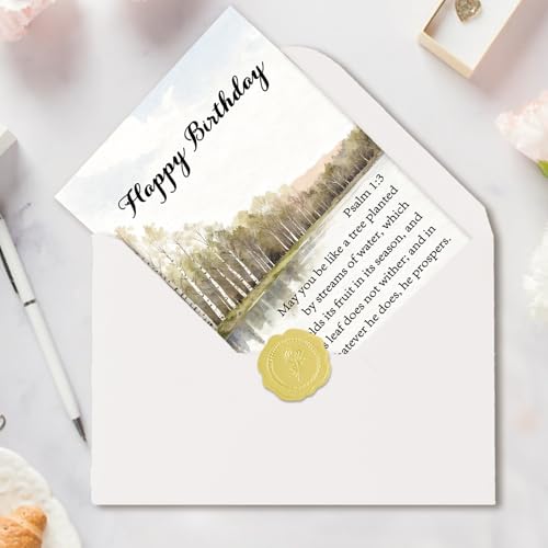 Christian Birthday Card AM-447 with Uplifting Scripture
