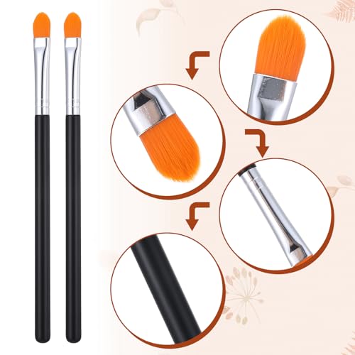 6Pcs Flat Round Eyeshadow Primer & Concealer Brush Set