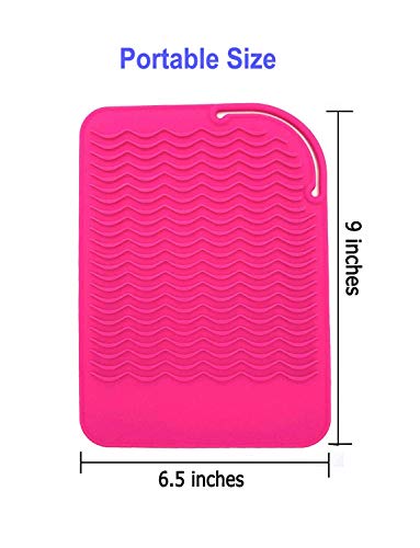Heat Resistant Silicone Mat for Curling Iron and Hair Straightener Pink
