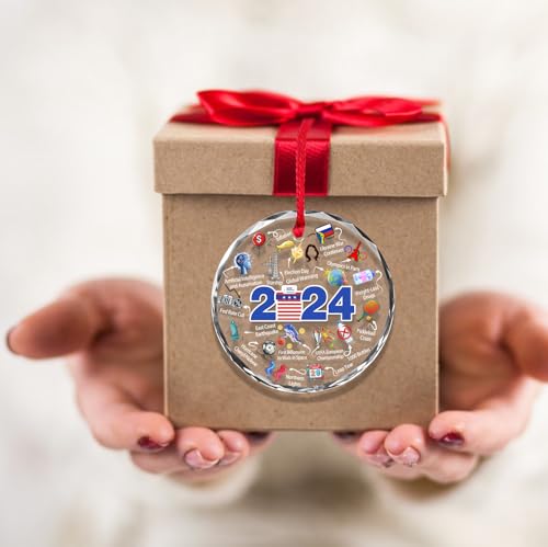 2024 Year in Review Christmas Ornament - Hilarious Glass Keepsake