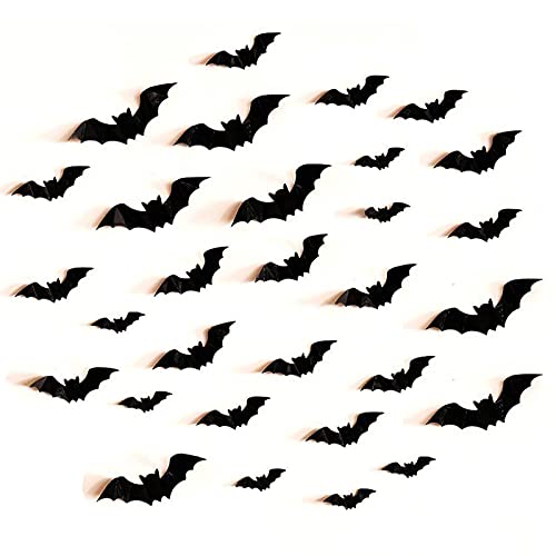 160pcs Waterproof 3D Bat Stickers for Halloween Decor