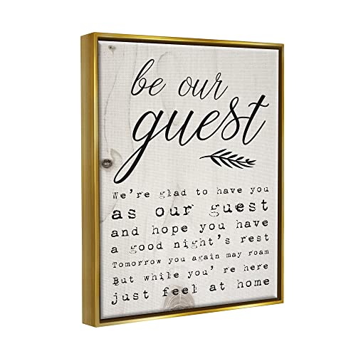 Stupell Industries Be Our Guest Poem Cursive, Design by Daphne Polselli