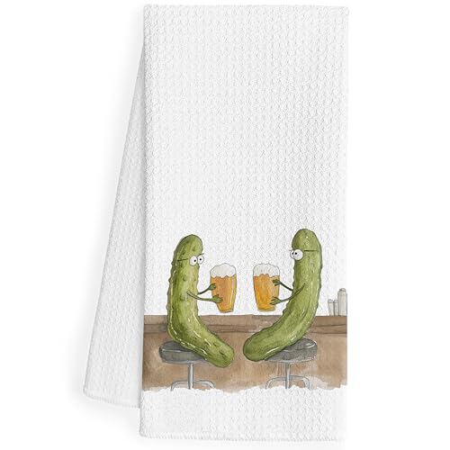 Funny Pickle Kitchen Dish Towels 16x24 Inch Decorative Tea Towel