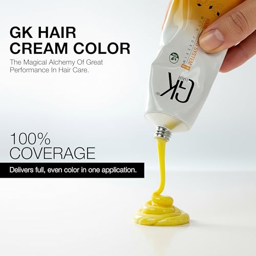 GK Hair Professional Permanent Hair Color Cream 3.4 Fl Oz Keratin Dye