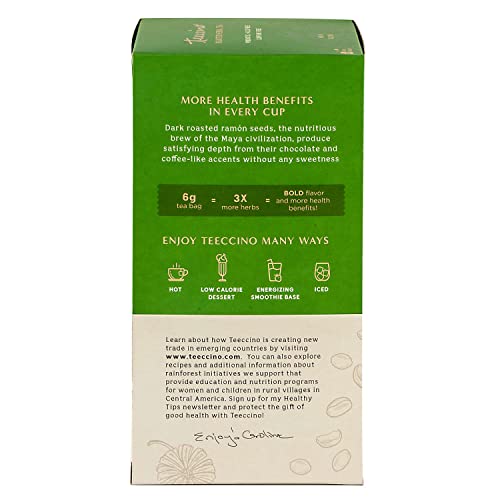 Teeccino French Vanilla Herbal Coffee Alternative - 25 Count, Caffeine-Free Prebiotic Tea