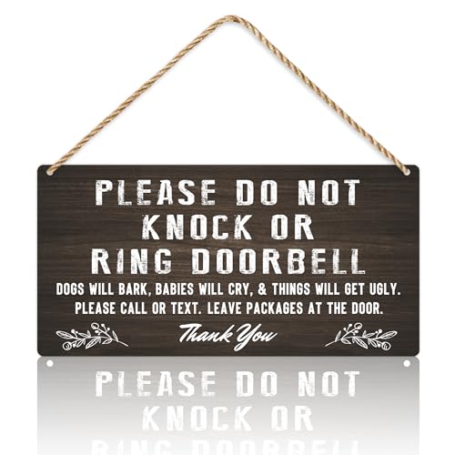 Do Not Knock Baby Sleeping Sign 026 - Double-Sided PVC Door Hanger