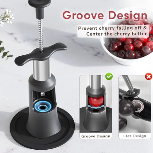 Durable Cherry Pitter Tool - Food-Grade Stainless Steel & PP Plastic