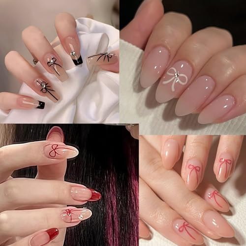TailaiMei Bow Nail Stickers 3D Self-Adhesive Nail Art Decals