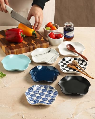 Ceramic Spoon Rest - Modern Flower-Shaped Spoon Holder for Kitchen