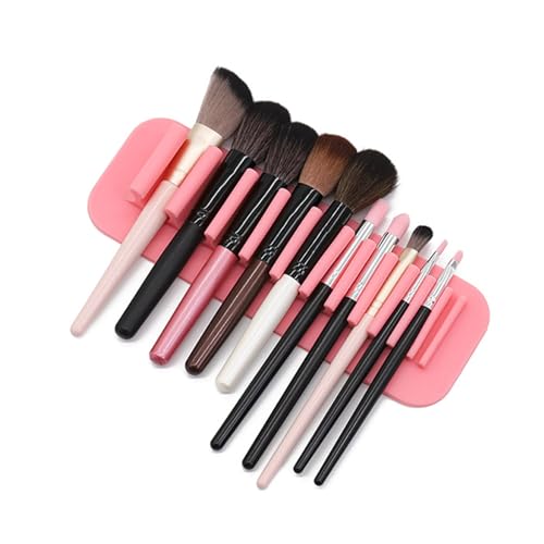 Wall-Mounted Makeup Brush Organizer Silicone Storage Rack for Cosmetics