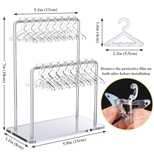 NiHome Clear 2-Tier Earring Holder Organizer - 48 Pairs Without Tray