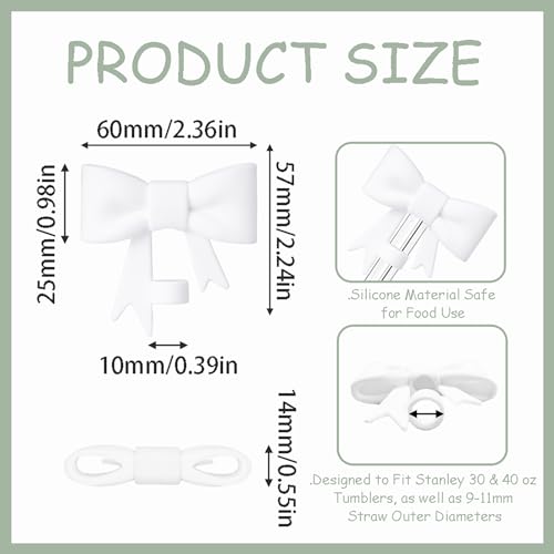 4-Pack Silicone Straw Covers for Stanley 30oz/40oz Tumblers