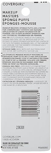 COVERGIRL Makeup Masters Sponge Puffs, 3 Count for Liquid and Powder