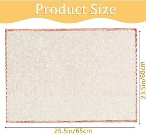 Extra Large Linen Bread Proofing Cloth 23.6x25.5 Inch