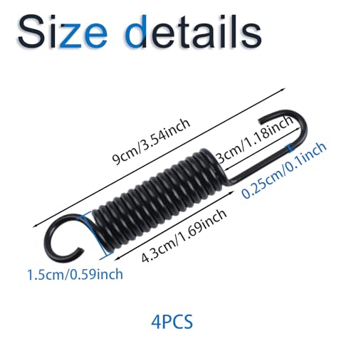 INCREWAY Recliner Sofa Chair Replacement Tension Springs - 4 Pack