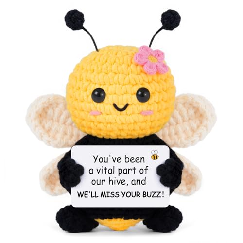 Motivational Crochet Bee Gift for Coworker Farewell