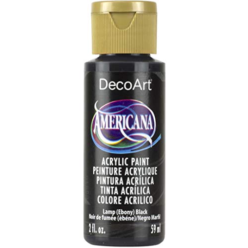 DecoArt Americana Acrylic Paint 2-Ounce - Lamp Black, Non-Toxic