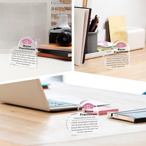 Nurse Practitioner Appreciation Acrylic Desk Sign for Gifts