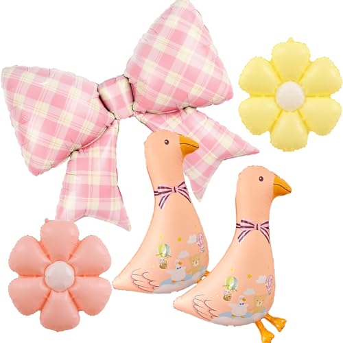 One Silly Goose Birthday Balloon Set - Pink Farmhouse Decor
