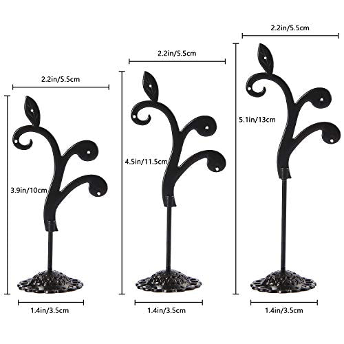 Detachable Metal Earring Stand - 3 Pcs Vine Design Holder