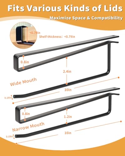 ARTLEO Tumbler Lid Organizer for Kitchen Cabinet, Black 2-Pack Set