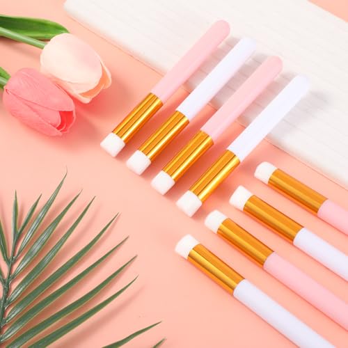 Zelphvt 8 Pcs Lash Shampoo Brushes for Eyelash Cleansing and Blackhead Removal