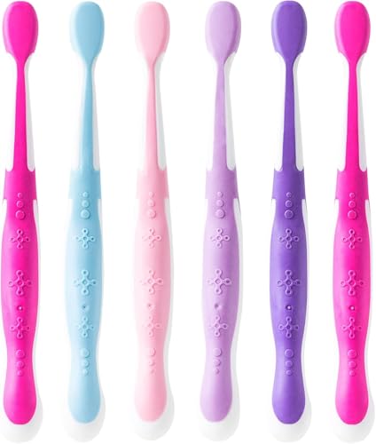 Brush Buddies Barbie Kids Manual Toothbrushes 6-Pack, Soft Bristles