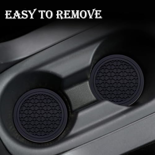 2-Piece Anti-Slip Car Cup Coaster Set - 2.75 Inch Silicone Mats