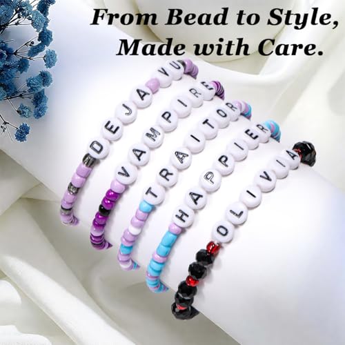 Olivia Rodrigo Inspired Beaded Friendship Bracelet Set - Fan Merch Gift